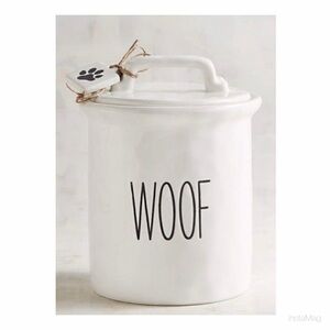 NEW Pier 1 Imports Bistro Woof Dog Treat Canister